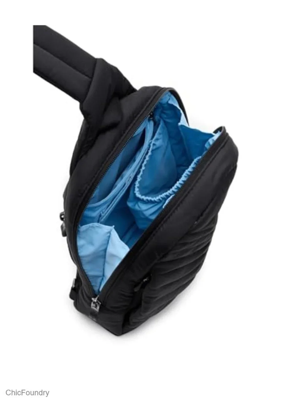 Quilted Sling Crossbody with Phone Pocket & Water Bottle Sleeve